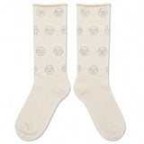 Philipp Plein Kids Calzino Off-White con Logo Strass per Bambine