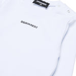 Dsquared2 Kids Felpa Bianco con Logo per Neonati