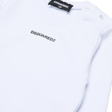 Dsquared2 Kids Felpa Bianco con Logo per Neonati