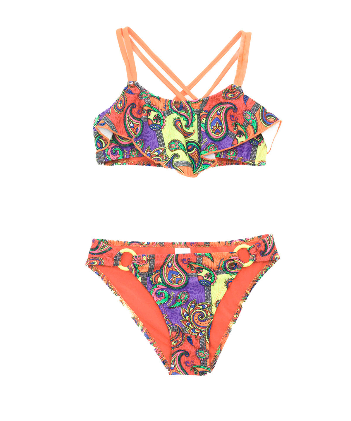 4GIVENESS Costume Bikini a Fascia Fantasia Cashemire per Bambine