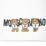 Moschino Kids Coperta Panna con Logo Teddy Bear per Neonati (dettaglio)
