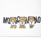 Moschino Kids Coperta Panna con Logo Teddy Bear per Neonati (dettaglio)