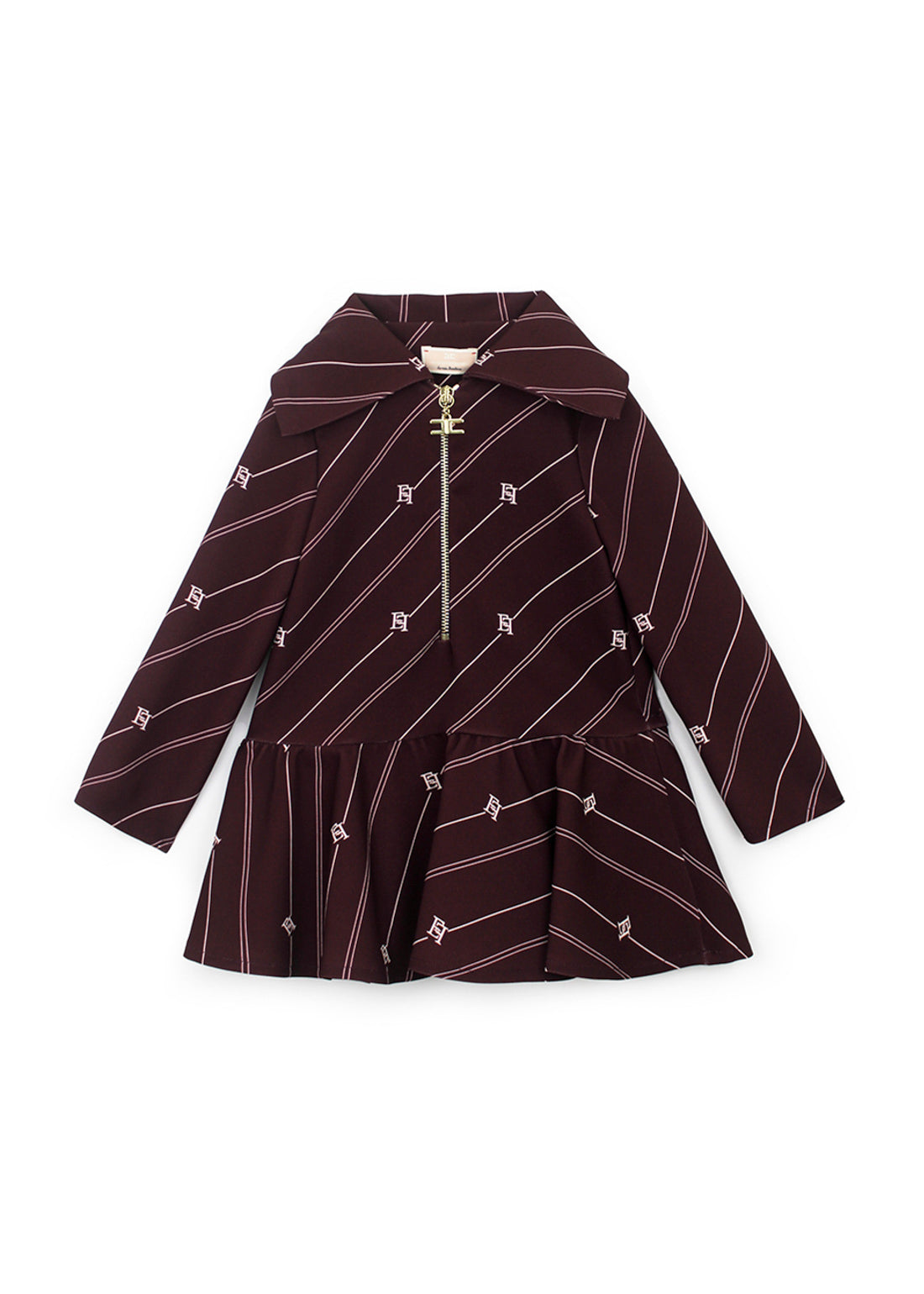 Elisabetta Franchi La Mia Bambina Abito Bordeaux per Neonate