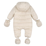 BOSS Kids Tutina Neve Beige Imbottita con Cappuccio e Muffole e Piedini Staccabili per Neonati