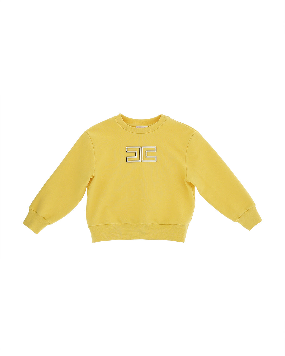 Elisabetta Franchi La Mia Bambina Felpa Sun con Logo Oro per Neonate