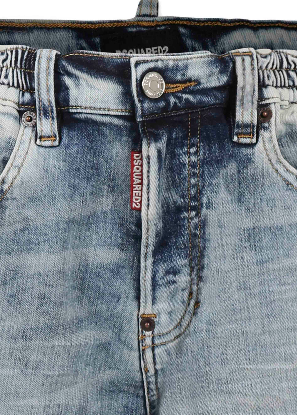 Dsquared2 Kids Bermuda Denim Sfumato per Bambini