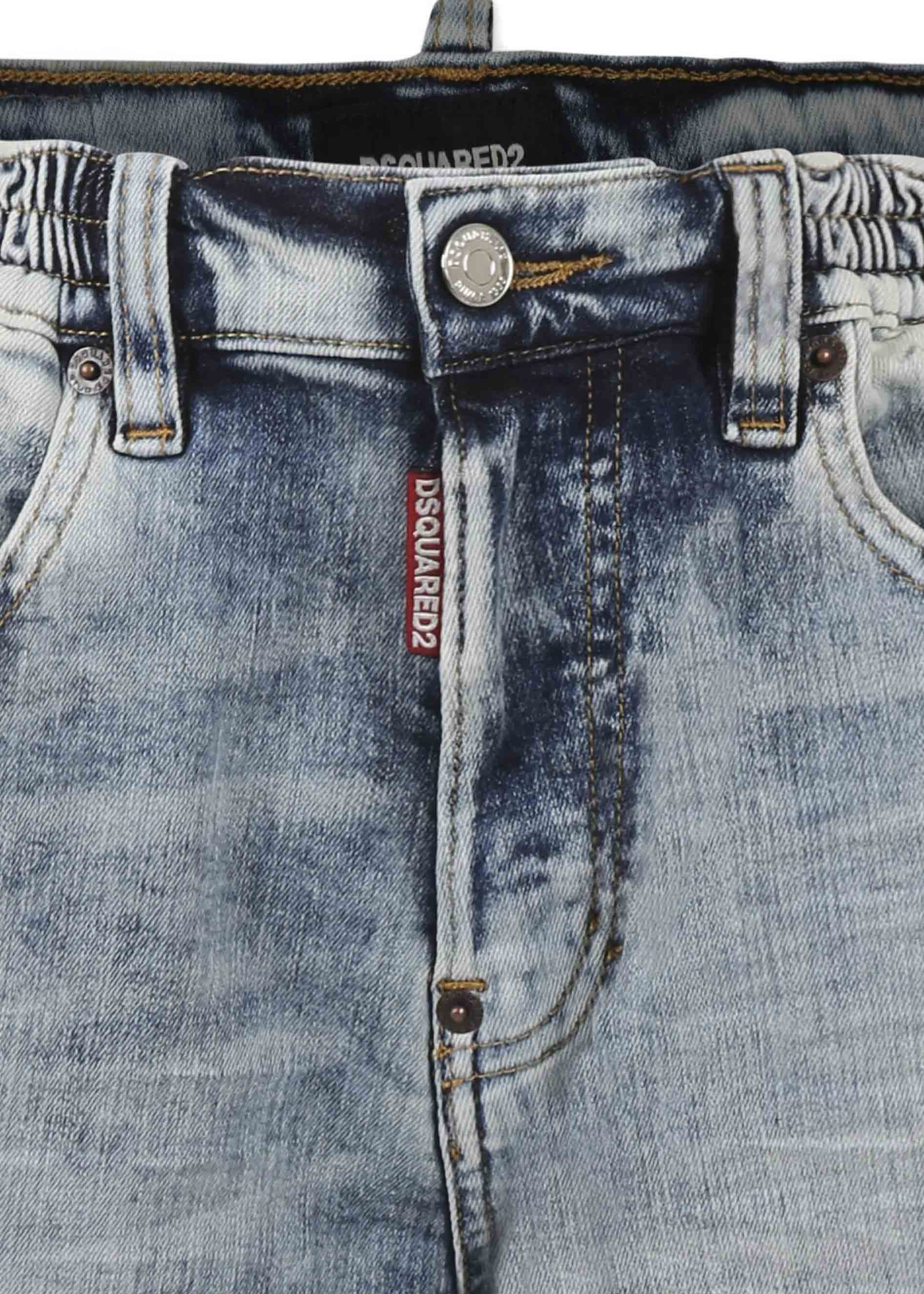 Dsquared2 Kids Bermuda Denim Sfumato per Bambini