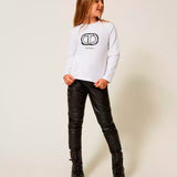 Twinset Kids T-Shirt  Maniche Lunghe con Stampa Logo per Bambine