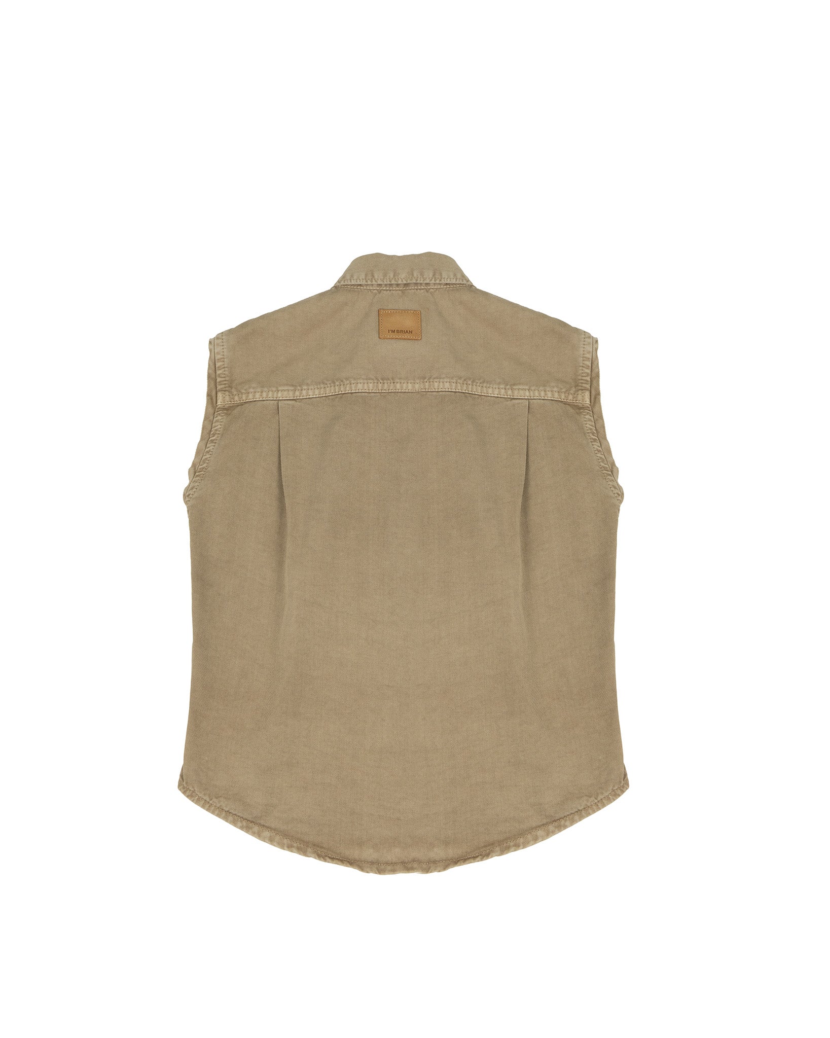 I'M Brian Kids Camicia Beige Smanicata per Bambini
