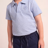 Hugo Boss Kids Polo Grigio Polvere con Logo per Neonati