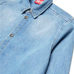 Diesel Kids Abito Denim con Patch Oval D per Bambine