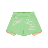 Barrow Kids Shorts Verdi con Stampa per Bambine