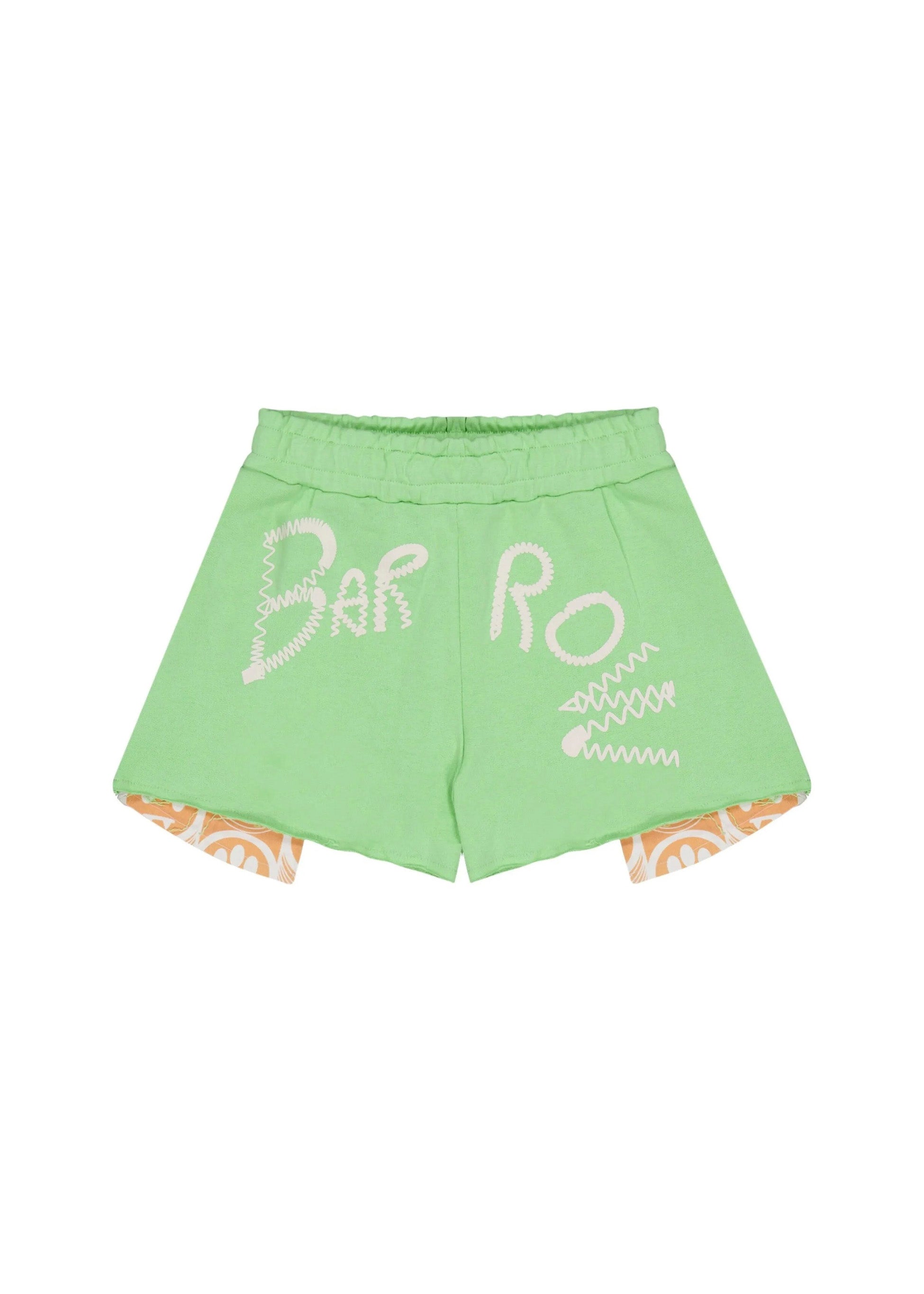 Barrow Kids Shorts Verdi con Stampa per Bambine