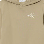 Calvin Klein Kids Felpa Beige con Cappuccio per Bambini (dettaglio)