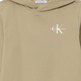 Calvin Klein Kids Felpa Beige con Cappuccio per Bambini (dettaglio)