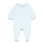 Moschino Kids Tutina Celeste con Stampa Toy per Neonati