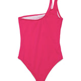 Diesel Kids Costume Intero Fuxia con Oval-D Animalier per Bambine