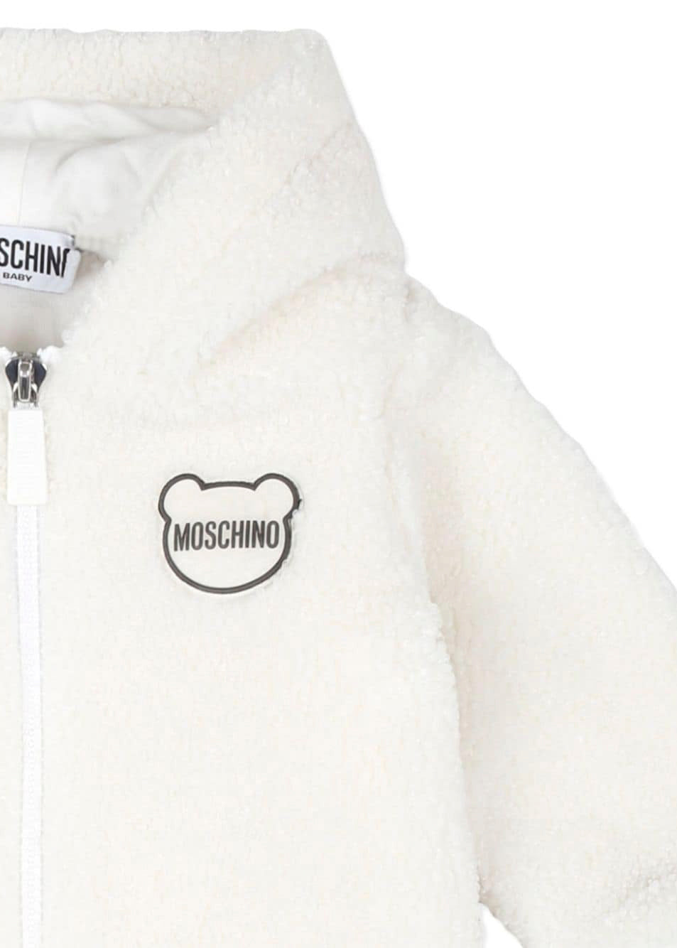 Moschino Kids Eschimo Panna con Teddy Bear Per Neonati (dettaglio)