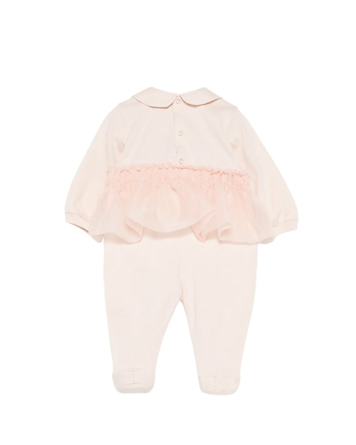 Elisabetta Franchi La Mia Bambina Tutina Rosa con Ruches per Neonate