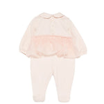 Elisabetta Franchi La Mia Bambina Tutina Rosa con Ruches per Neonate