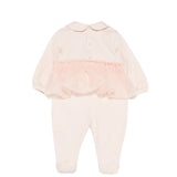 Elisabetta Franchi La Mia Bambina Tutina Rosa con Ruches per Neonate