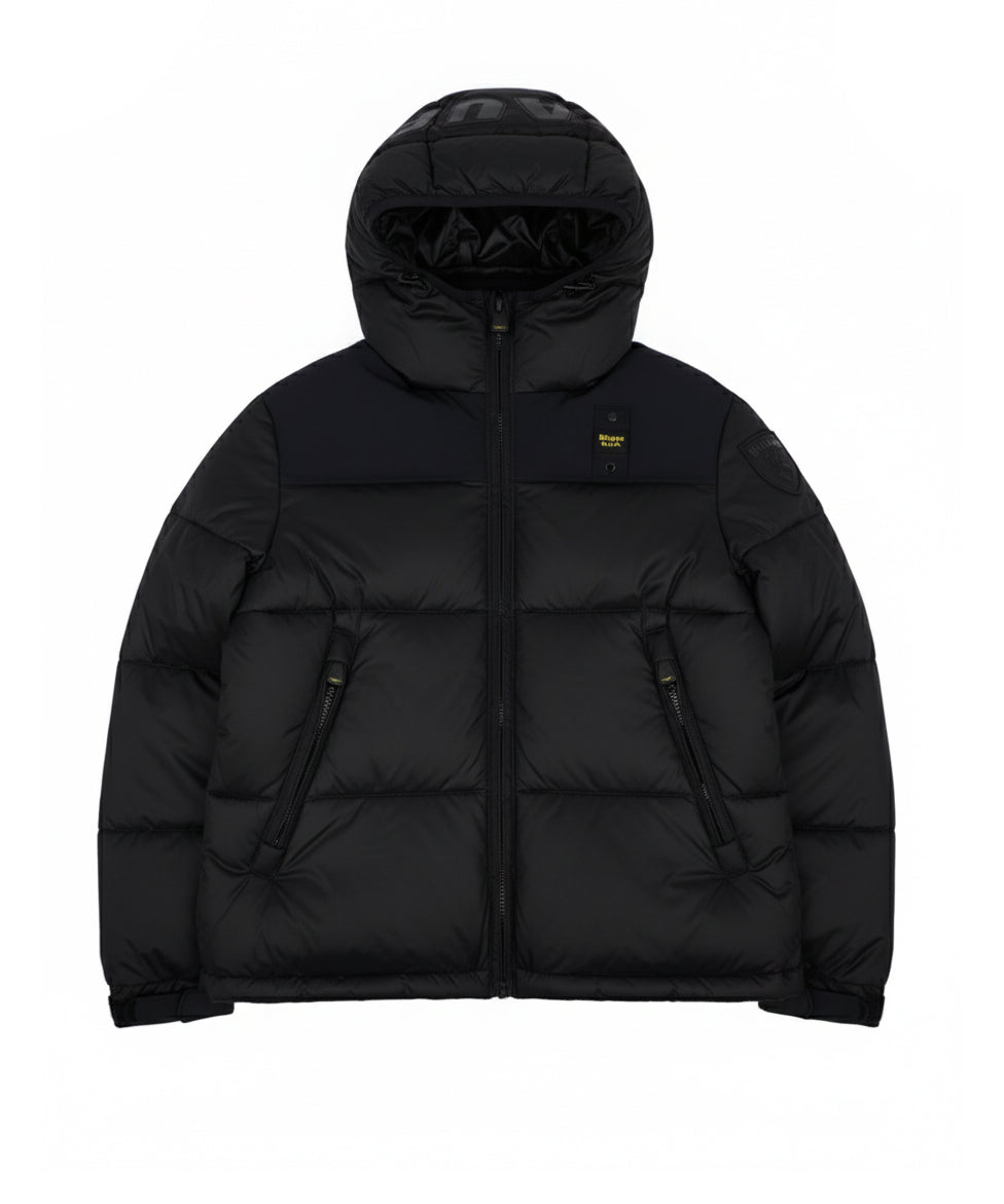 Blauer Kids Giubbino con Cappuccio e Patch Logo BERNARDINO JUNIOR per Bambini