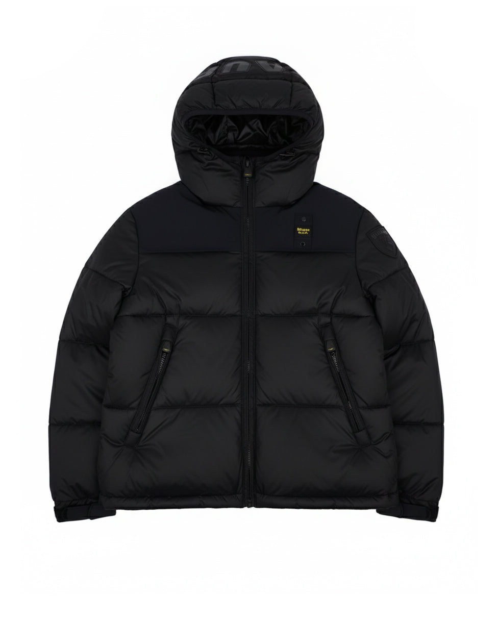 Blauer Kids Giubbino con Cappuccio e Patch Logo BERNARDINO JUNIOR per Bambini