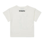 Iceberg Kids T-shirt Bianca Crop con Bugs Bunny per Bambine (retro)