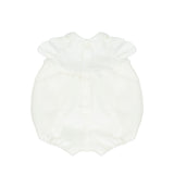 Blumarine Kids Pagliaccetto Avorio con Ricamo Logo per Neonate