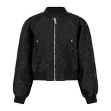 John Richmond Kids Giubbino Nero con Ricamo Rose per Bambine