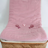 Minibanda Coperta Rosa con Ricamo Fior per Neonate