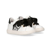 Elisabetta Franchi La Mia Bambina Sneakers Avorio/Nero con Strass per Neonate