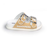 Dsquared2 Kids Sandalo Cammello con Logo per Bambini