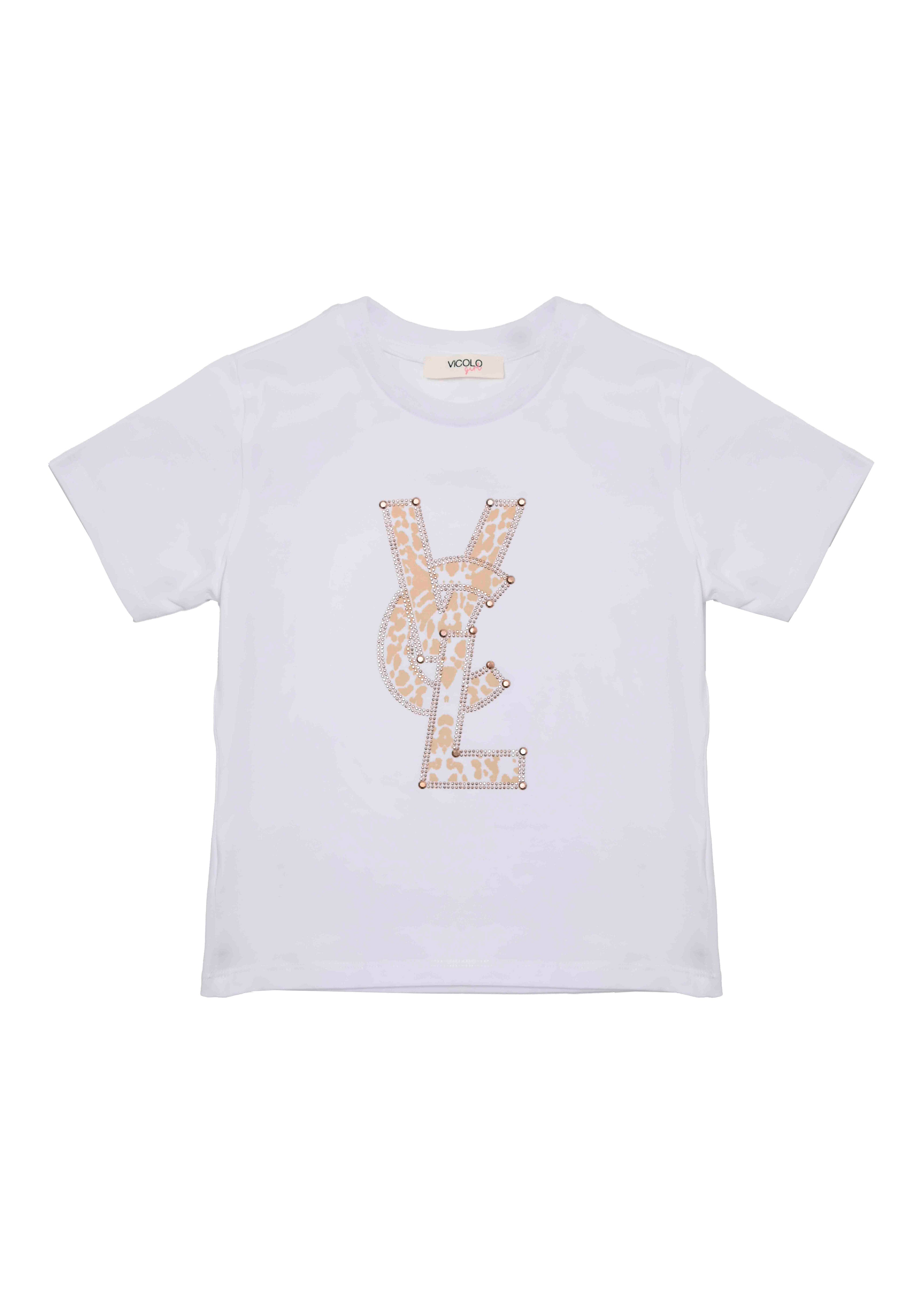 Vicolo Kids T-shirt Bianca VCL per Bambine