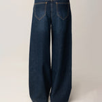 Elisabetta Franchi La Mia Bambina Jeans Wide Leg Denim Scuro per Bambine