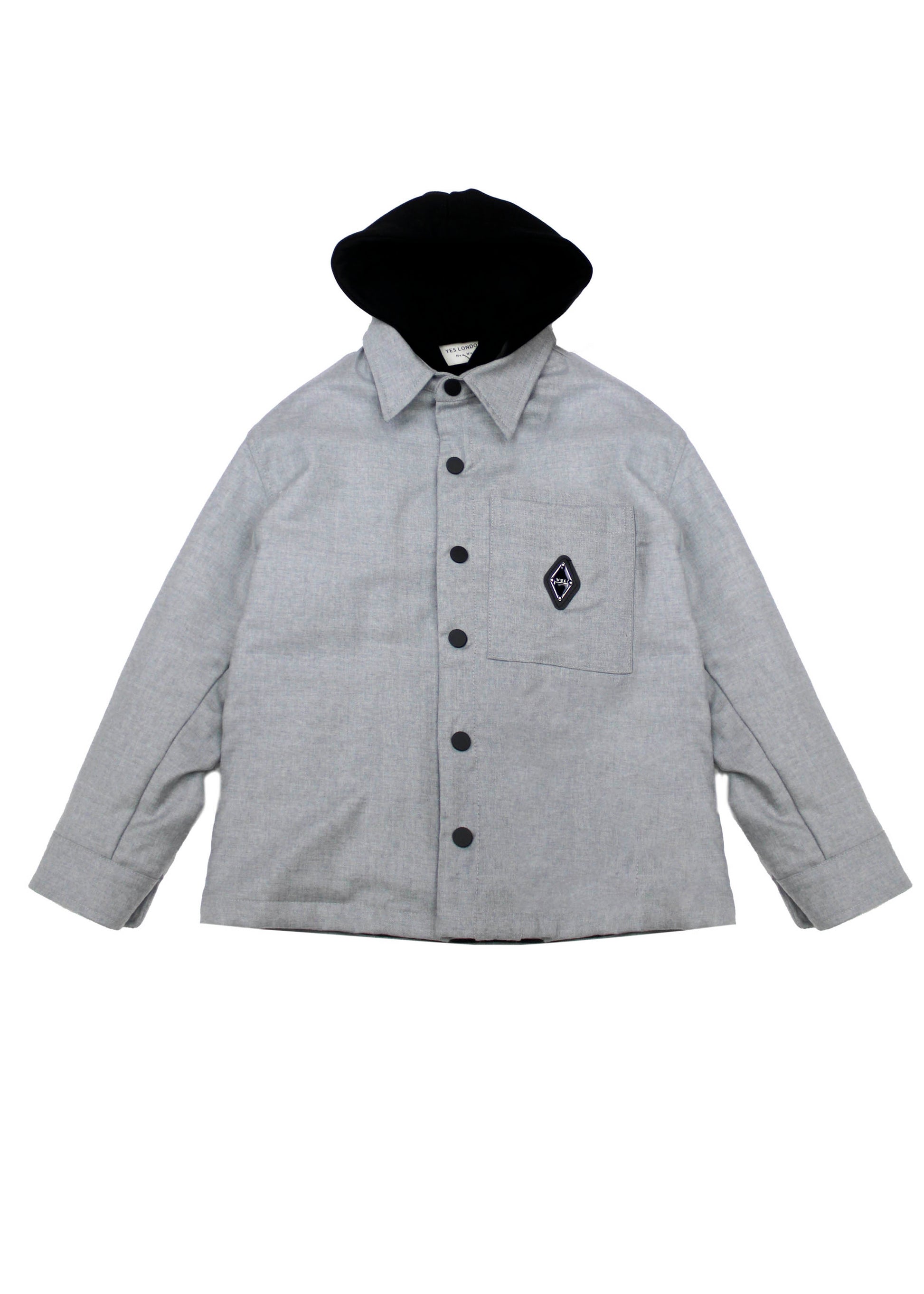 Yes London Giubbino Grigio con Cappuccio per Bambini