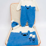 Le Coconne Corredino Bianco/Azzurro per Neonati