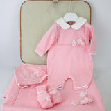 Le Coconne Corredino Rosa con Tutina per Neonate