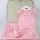 Le Coconne Corredino Rosa con Pagliaccetto per Neonate