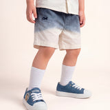 Daniele Alessandrini Kids Short Navy Dissolvenza con Logo per Neonati