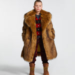Dsquared2 Kids Cappotto in Pelliccia Moro per Bambine