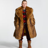 Dsquared2 Kids Cappotto in Pelliccia Moro per Bambine