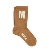 MSGM Kids Calzino con Ricamo Biscotto