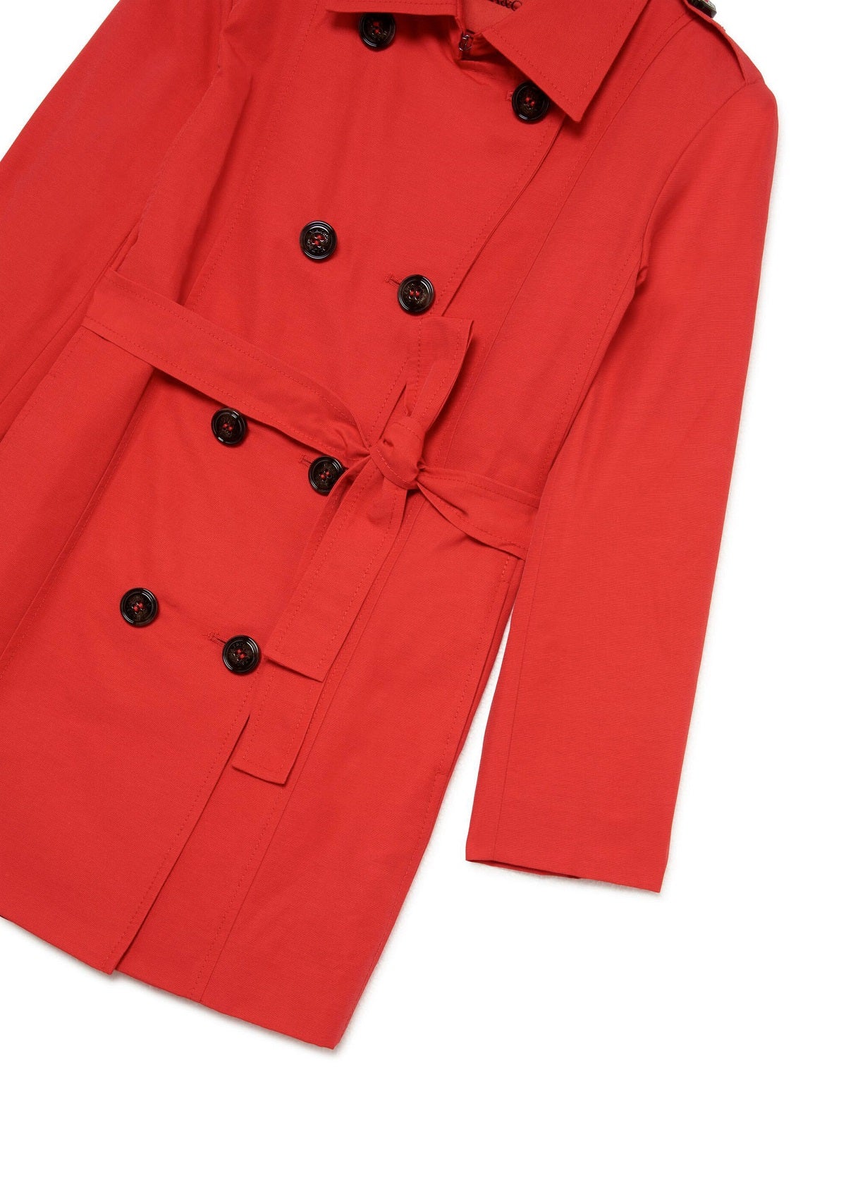 Max & Co Kids Trench Doppiopetto Rosso con Cintura