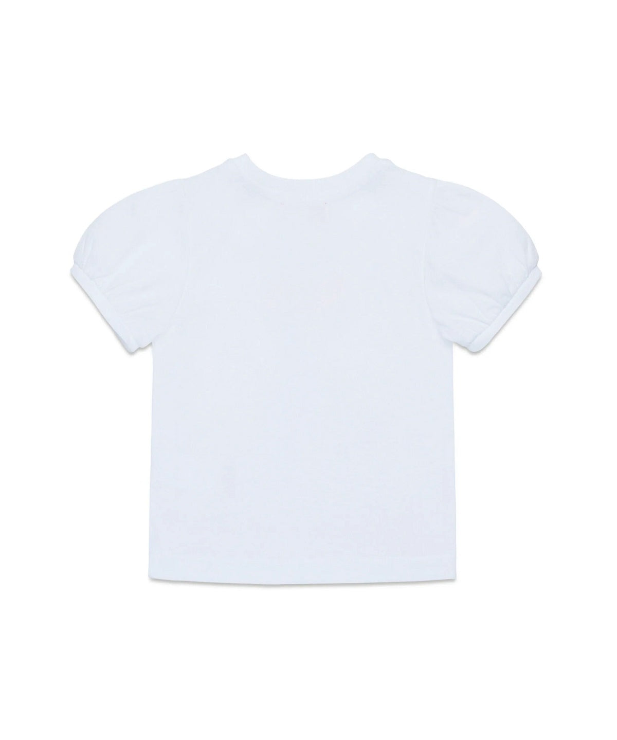 Diesel Kids T-Shirt Bianca con Logo Oval D per Neonate