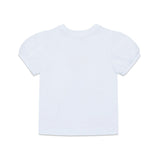 Diesel Kids T-Shirt Bianca con Logo Oval D per Neonate