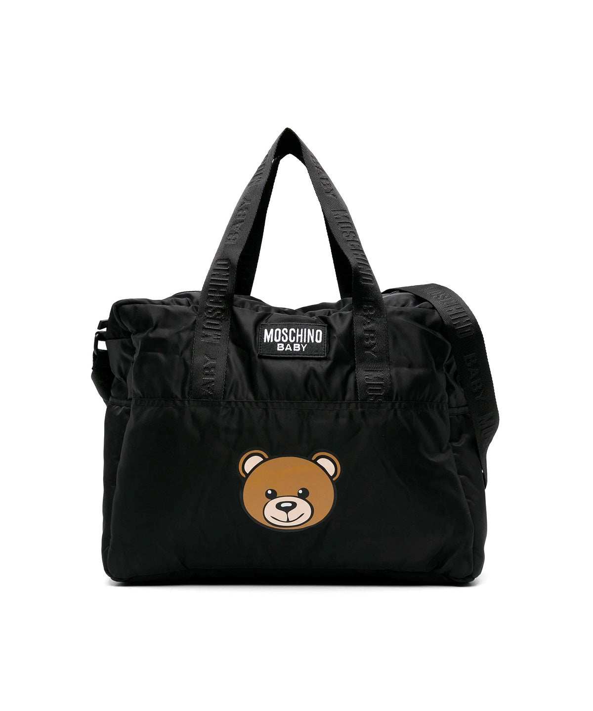 Moschino Kids Borsa Mamma con Fasciatoio Nera in Nylon