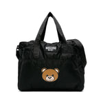 Moschino Kids Borsa Mamma con Fasciatoio Nera in Nylon
