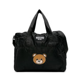 Moschino Kids Borsa Mamma con Fasciatoio Nera in Nylon