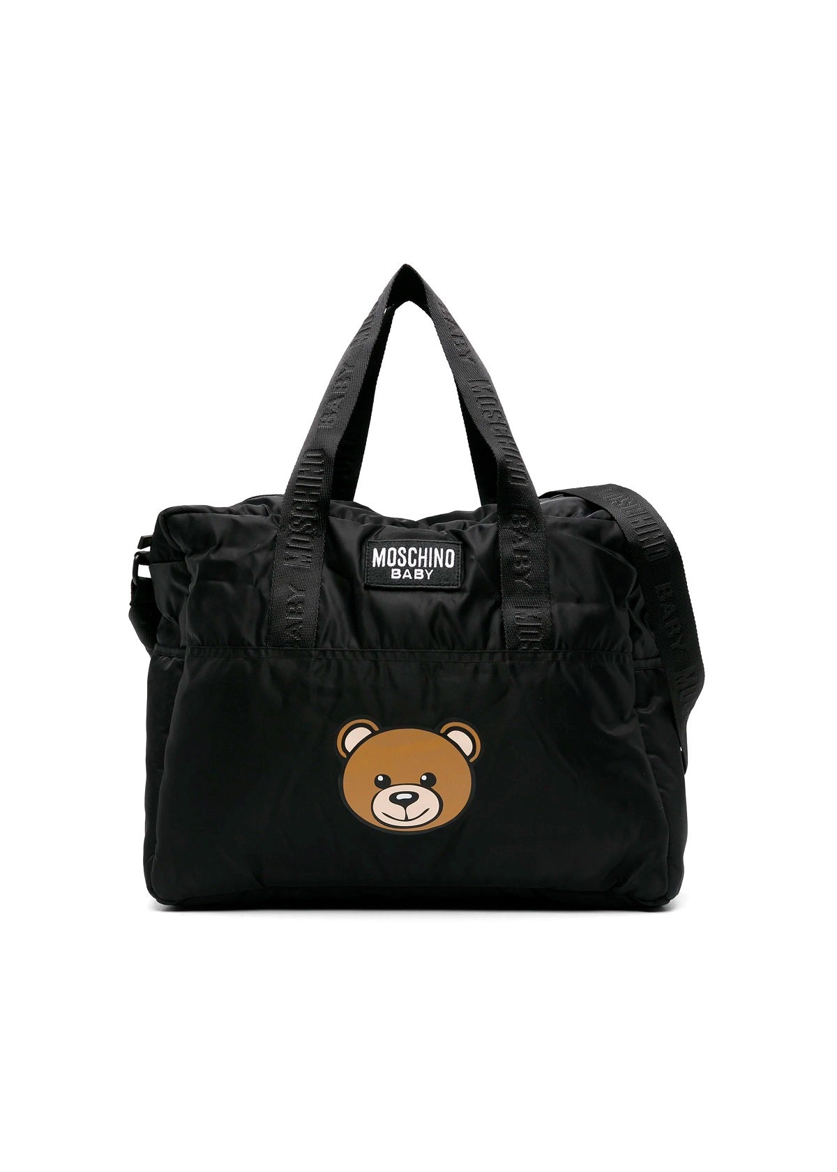 Moschino Kids Borsa Mamma con Fasciatoio Nera in Nylon